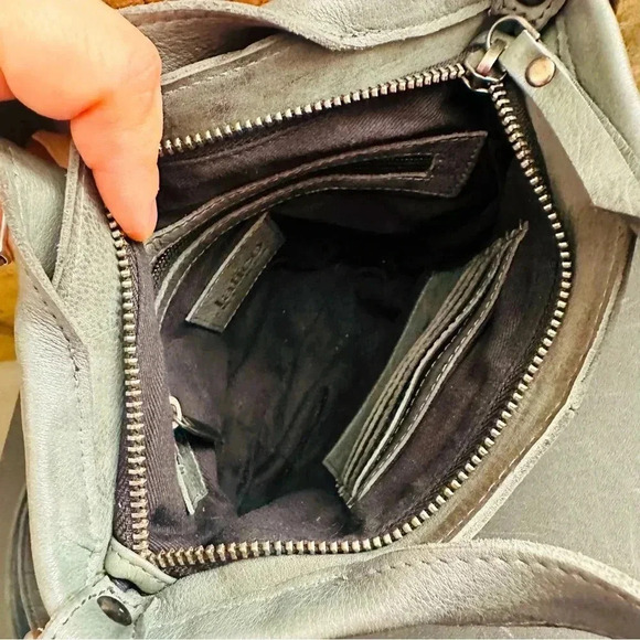 NWOT Latico Handcrafted Full Grain Leather Mick Crossbody - Charcoal - Picture 10 of 15